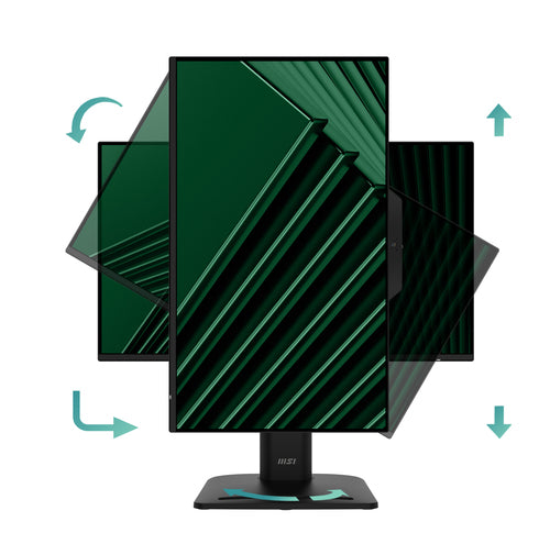 MSI Pro MP242PMG 23.8 Inch Monitor, FHD (1920 x 1080), 120Hz, IPS, 1ms, 1x HDMI 1.4b, 1x DP 1.2a, 1x D-Sub(VGA), 2xUSB 5Gbps Type-A, 1x USB 5Gbps Type-B, Built-in Speakers, Webcam, Anti-Glare, Anti-Flicker, Less Blue light, TÜV Certified, VESA,