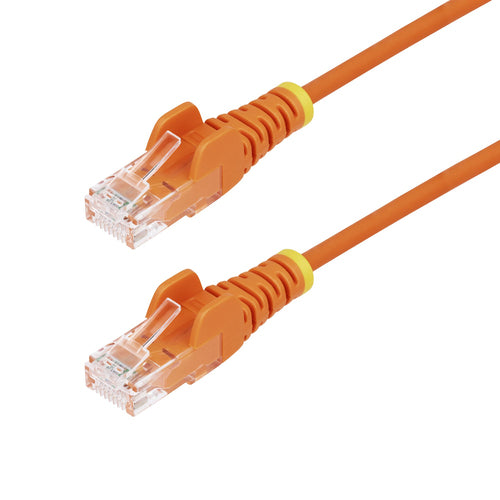 StarTech.com 6ft Orange Slim CAT6 Ethernet Cable, Snagless, 100W PoE, UTP, LSZH, 28AWG Pure Bare Copper Wire, Slim RJ45 Network Patch Cord w/Strain Reliefs, Individually Tested