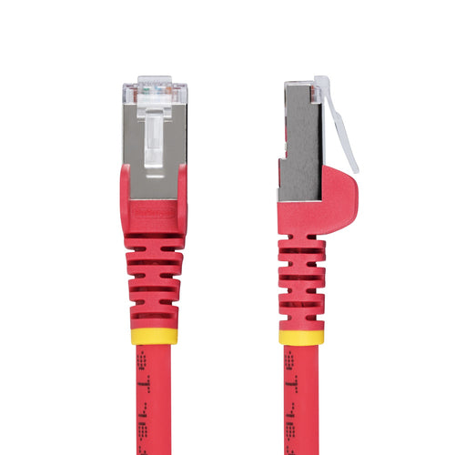 StarTech.com 50ft Red CAT6a Ethernet Cable, Snagless RJ45, 10GbE, 100W PoE++, S/FTP, LSZH, 27AWG Pure Bare Copper Wire, 500MHz, Shielded Network Patch Cord w/Strain Reliefs, Individually Tested/ETL Verified