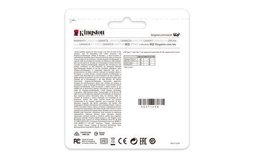 Kingston Technology DataTraveler 128GB USB-C 3.2 Gen 1 70