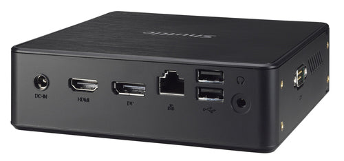 Shuttle Nano PC NC10U , Intel Celeron 4205U, 1x HDMI, 1x DP, 1x 2.5" bay, 1x M.2, 1x LAN, 1x COM, Wifi, 24/7 permanent operation, incl. VESA & Stand