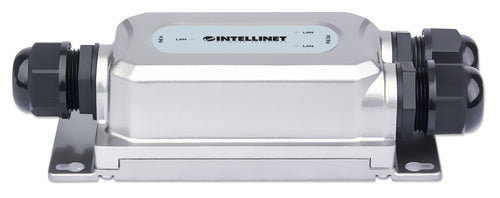 Intellinet 2-Port Outdoor Vandalproof Gigabit PoE++ Extender, Two 30 W Ports, Extends PoE up to 100 m (328 ft.), 60 W Power Budget, IEEE 802.3bt (4PPoE) Compliant, IP67 Waterproof, IK10-rated, Metal Housing