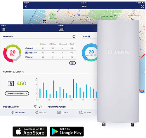 D-Link Wireless AC1300 Wave 2 Outdoor Cloud Managed Access Point