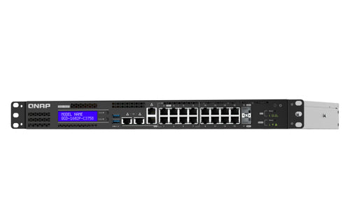 QNAP QGD-1602 Managed L2 Gigabit Ethernet (10/100/1000) 1U Black, Grey
