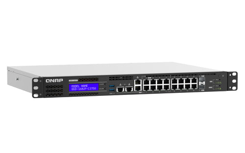 QNAP QGD-1602 Managed L2 Gigabit Ethernet (10/100/1000) 1U Black, Grey