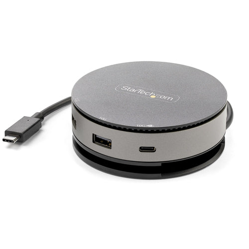 StarTech.com USB C Multiport Adapter - USB 3.1 Gen 2 10Gbps Type-C Mini Dock with 4K 60Hz HDMI/DisplayPort or 1080p VGA - 75W PD Passthrough, 3-Port USB Hub, GbE - Mobile Docking Station