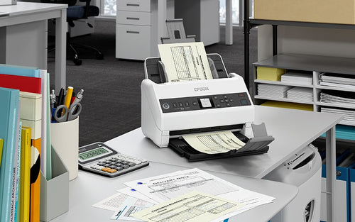 Epson DS-730N Sheet-fed scanner 600 x 600 DPI A4 Black, Grey