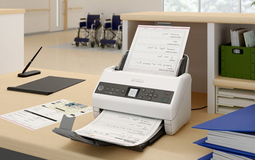 Epson DS-730N Sheet-fed scanner 600 x 600 DPI A4 Black, Grey