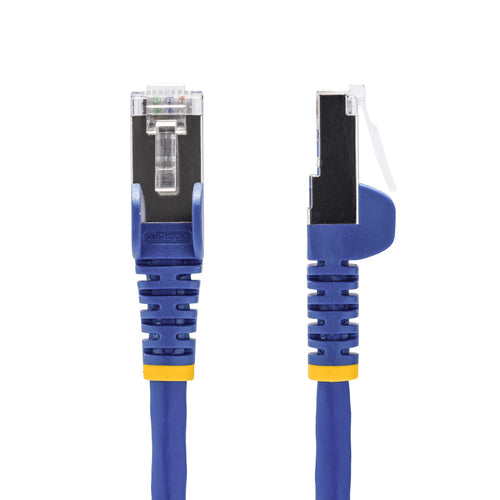 StarTech.com 1ft Blue CAT8 Ethernet Cable, Snagless RJ45, 25G/40G, 2000MHz, 100W PoE++, S/FTP, 26AWG Pure Bare Copper Wire, LSZH, Shielded Network Patch Cord w/Strain Reliefs, Individually Tested