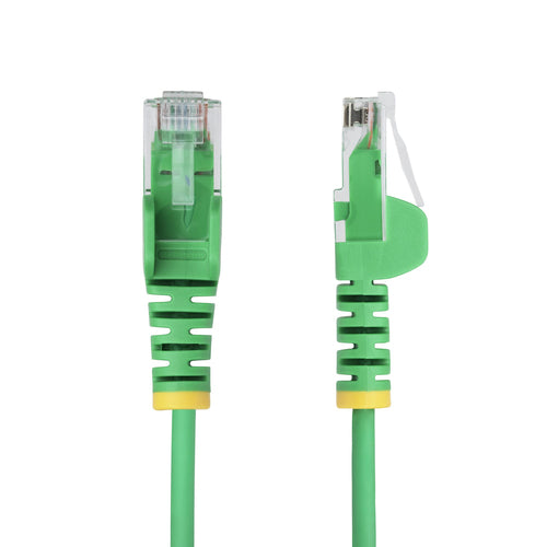StarTech.com 5ft Green Slim CAT6 Ethernet Cable, Snagless, 100W PoE, UTP, LSZH, 28AWG Pure Bare Copper Wire, Slim RJ45 Network Patch Cord w/Strain Reliefs, Individually Tested