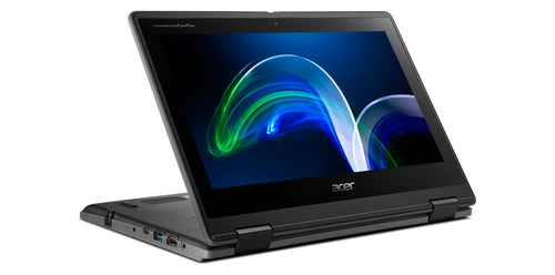 Acer TravelMate Spin B3 TMB311R-32-C47B Intel® Celeron® N N5100 Hybrid (2-in-1) 29.5 cm (11.6") Touchscreen HD 8 GB DDR4-SDRAM 128 GB Flash Wi-Fi 6 (802.11ax) Windows 11 Pro Black