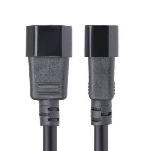 StarTech.com 15ft (4.5m) Power Extension Cord, C14 to C13 PDU Power Cord, 15A 250V, 14AWG, AC Power Cable for PDU/Power Supply, UL Listed