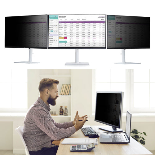 StarTech.com Magnetic Monitor Privacy Screen for 22" 16:10 Display, Removable Filter, Anti-Glare/Glossy Sides, Blue Light Reducing Screen Protector Film, TAA