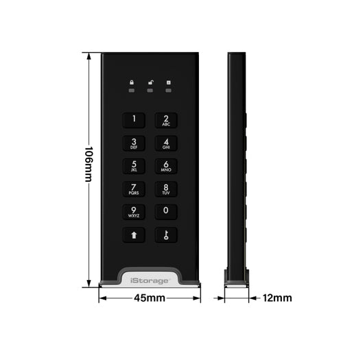 iStorage diskAshur M² SSD 1TB | Secure Portable Solid State Drive | FIPS 140-3 Level 3 Compliant | Common Criteria EAL 5+ | OS & Platform Independent |GDPR, TAA Compliant|Brute force hack defence | Dust/Water Resistant