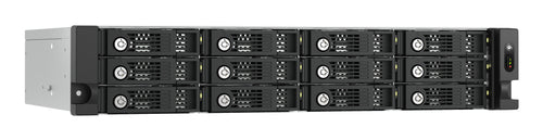 QNAP TL-R1200PES-RP storage drive enclosure HDD/SSD enclosure Black, Grey 2.5/3.5"