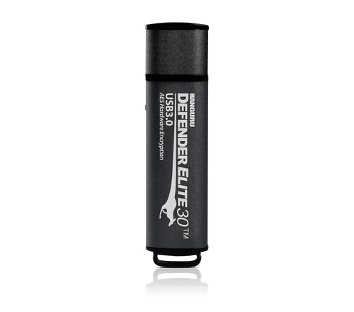 iStorage Kanguru Defender Elite30™ USB 3.0 64GB| Secure Flash Drive | FIPS 197 Certified, 256-bit AES hardware encryption (XTS Mode) | TAA Compliant|