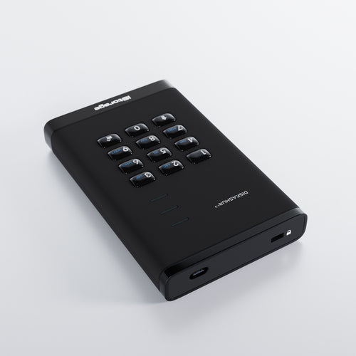 iStorage diskAshur³ SSD 8TB Black | Secure Portable Solid State Drive | FIPS 140-3 Level 3 Complaint |Common Criteria EAL 5+ | PIN protected | AES-XTS 256-bit hardware encryption | GDPR, TAA Compliant | Dust/Water Resistant |