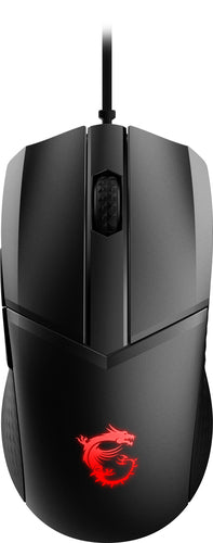 MSI CLUTCH GM41 LIGHTWEIGHT RGB FPS Gaming Mouse 'upto 16000 DPI Fast Optical Sensor, 65g weight, Frixion Free Cable, Symmetrical design, OMRON Switch with 60+ Million Clicks, Dragon Center Supported, NVIDIA REFLEX Compatible'