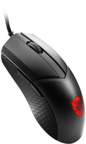 MSI CLUTCH GM41 LIGHTWEIGHT RGB FPS Gaming Mouse 'upto 16000 DPI Fast Optical Sensor, 65g weight, Frixion Free Cable, Symmetrical design, OMRON Switch with 60+ Million Clicks, Dragon Center Supported, NVIDIA REFLEX Compatible'