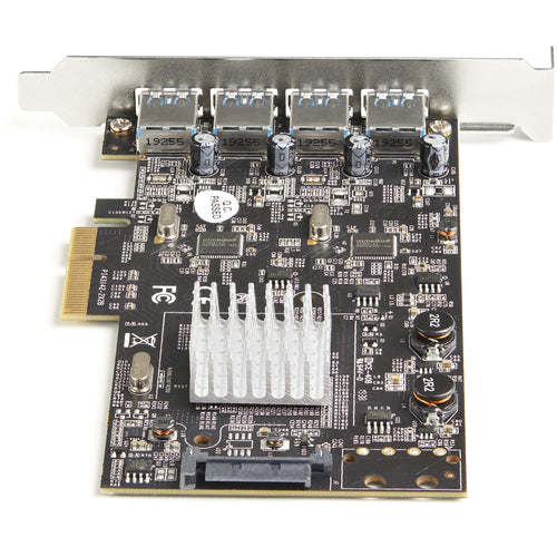 StarTech.com 4-Port USB PCIe Card - 10Gbps USB 3.1/3.2 Gen 2 Type-A PCI Express Expansion Card with 2 Controllers - 4x USB-A - USB PCIe Add-On Adapter Card - Windows/Mac/Linux