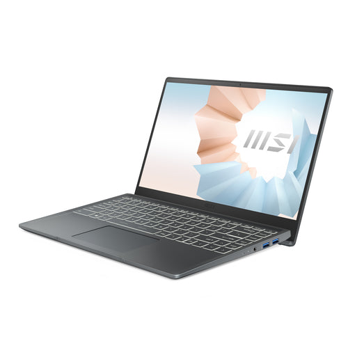 MSI Modern 14 B11SB-083 Intel® Core™ i7 i7-1165G7 Laptop 35.6 cm (14") Full HD 16 GB DDR4-SDRAM 1 TB SSD NVIDIA GeForce MX450 Wi-Fi 5 (802.11ac) Windows 10 Pro Grey