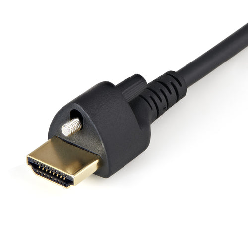 StarTech.com 3ft (1m) HDMI Cable with Locking Screw - 4K 60Hz HDR - High Speed HDMI 2.0 Monitor Cable with Locking Screw Connector for Secure Connection - HDMI Cable with Ethernet - M/M