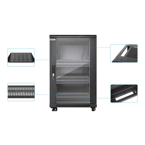 Intellinet Pro Line Network Cabinet with Integrated Fans, 18U