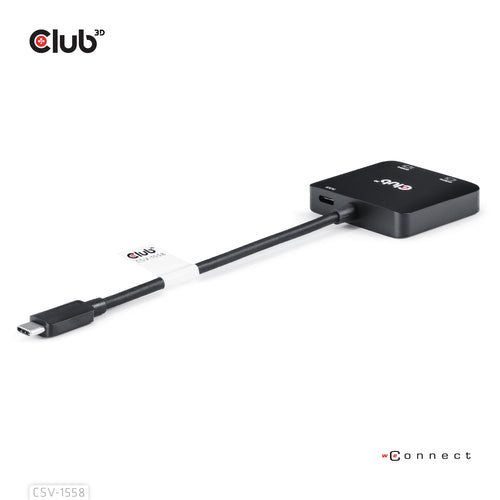 CLUB3D USB-C® Hub to Dual HDMI™ 4K60Hz M/F+PD3.0 100 Watt