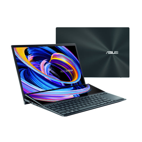 ASUS Zenbook Duo 14 UX482EGR-XB74T Intel® Core™ i7 i7-1195G7 Laptop 35.6 cm (14") Touchscreen Full HD 16 GB LPDDR4x-SDRAM 1 TB SSD NVIDIA GeForce MX450 Wi-Fi 6 (802.11ax) Windows 11 Pro Blue
