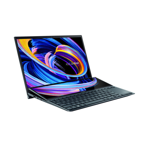 ASUS Zenbook Duo 14 UX482EGR-XB74T Intel® Core™ i7 i7-1195G7 Laptop 35.6 cm (14") Touchscreen Full HD 16 GB LPDDR4x-SDRAM 1 TB SSD NVIDIA GeForce MX450 Wi-Fi 6 (802.11ax) Windows 11 Pro Blue