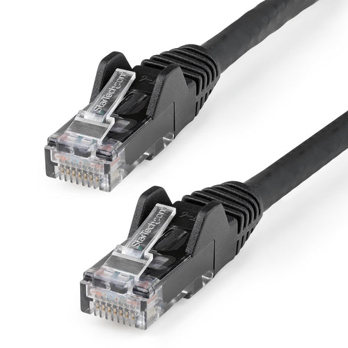 StarTech.com 4.6m(15ft) CAT6 Ethernet Cable - LSZH (Low Smoke Zero Halogen) - 10 Gigabit 250Mhz 100W PoE RJ45 UTP Network Patch Cord Snagless with Strain Relief - Black CAT 6, ETL Verified, 24AWG