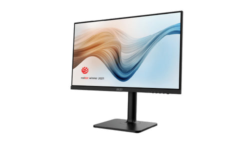 MSI Modern MD241P 23.8 Inch Monitor with Adjustable Stand, Full HD (1920 x 1080), 75Hz, IPS, 5ms, HDMI, DisplayPort, USB Type-C, Built-in Speakers, Anti-Glare, Anti-Flicker, Less Blue light, TÜV Certified, VESA, Kensington, Black,9S6-3PA59H-021