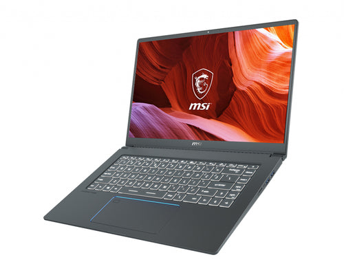 MSI Prestige A10SC-439 Intel® Core™ i7 i7-10710U Laptop 39.6 cm (15.6") 4K Ultra HD 32 GB DDR4-SDRAM 1 TB SSD NVIDIA® GeForce® GTX 1650 Max-Q Wi-Fi 6 (802.11ax) Windows 10 Pro Grey