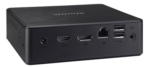 Shuttle Nano PC NC10U , Intel Celeron 4205U, 1x HDMI, 1x DP, 1x 2.5" bay, 1x M.2, 1x LAN, 1x COM, Wifi, 24/7 permanent operation, incl. VESA & Stand