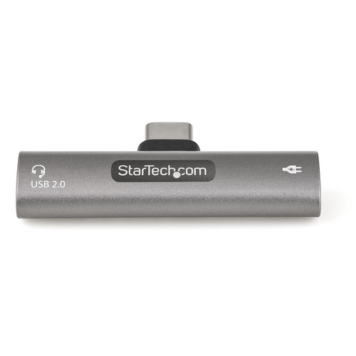 StarTech.com USB C Audio & Charge Adapter - USB-C Audio Adapter w/ USB-C Audio Headphone/Headset Port and 60W USB Type-C Power Delivery Pass-through Charger - For USB-C Phone/Tablet/Laptop