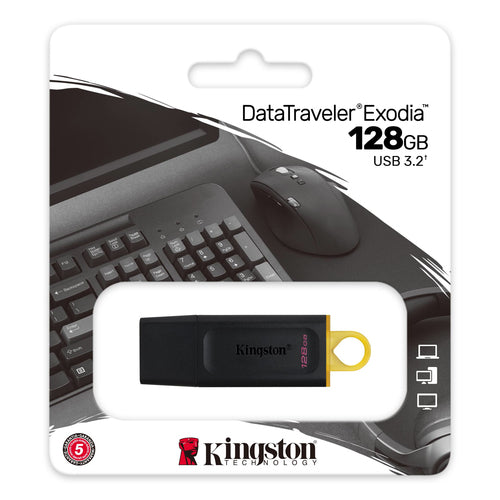 Kingston Technology DataTraveler Exodia Co-logo USB flash drive 128 GB USB Type-A 3.2 Gen 1 (3.1 Gen 1) Black