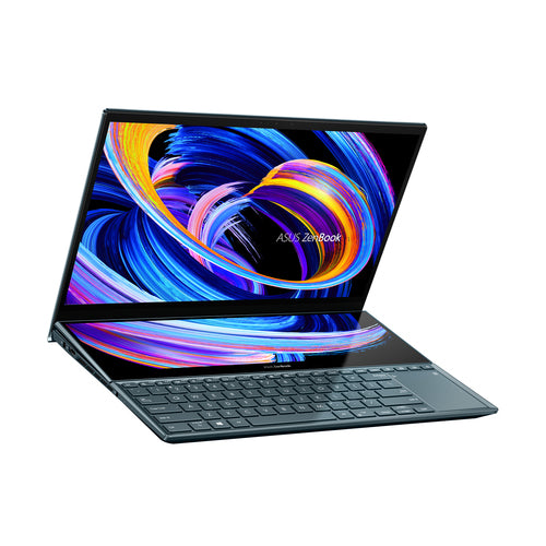 ASUS Zenbook Pro Duo 15 OLED UX582HS-XH99T Intel® Core™ i9 i9-11900H Laptop 39.6 cm (15.6") Touchscreen 4K Ultra HD 32 GB DDR4-SDRAM 1 TB SSD NVIDIA GeForce RTX 3080 Wi-Fi 6 (802.11ax) Windows 11 Pro Blue