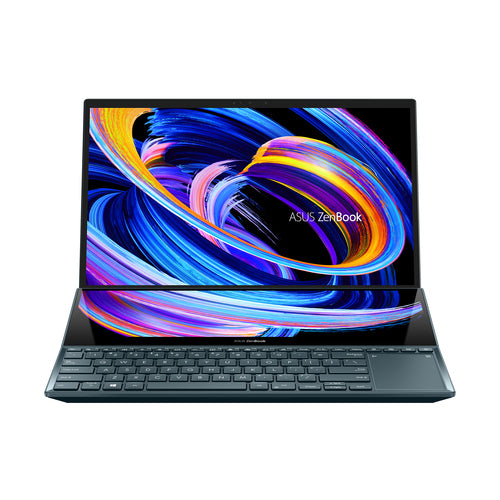ASUS Zenbook Pro Duo 15 OLED UX582HS-XH99T Intel® Core™ i9 i9-11900H Laptop 39.6 cm (15.6") Touchscreen 4K Ultra HD 32 GB DDR4-SDRAM 1 TB SSD NVIDIA GeForce RTX 3080 Wi-Fi 6 (802.11ax) Windows 11 Pro Blue