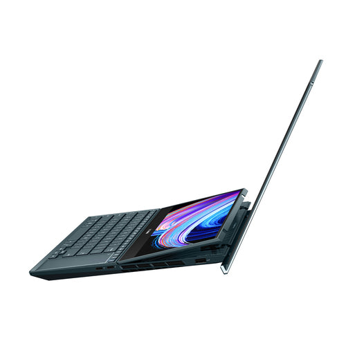 ASUS Zenbook Pro Duo 15 OLED UX582HS-XH99T Intel® Core™ i9 i9-11900H Laptop 39.6 cm (15.6") Touchscreen 4K Ultra HD 32 GB DDR4-SDRAM 1 TB SSD NVIDIA GeForce RTX 3080 Wi-Fi 6 (802.11ax) Windows 11 Pro Blue