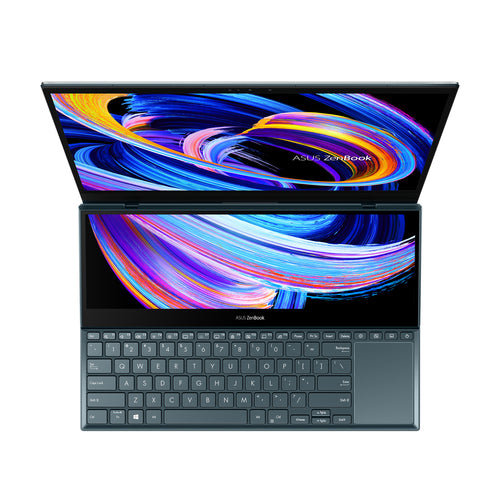 ASUS Zenbook Pro Duo 15 OLED UX582HS-XH99T Intel® Core™ i9 i9-11900H Laptop 39.6 cm (15.6") Touchscreen 4K Ultra HD 32 GB DDR4-SDRAM 1 TB SSD NVIDIA GeForce RTX 3080 Wi-Fi 6 (802.11ax) Windows 11 Pro Blue
