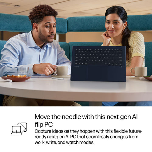 HP EliteBook X Flip G1i AI PC Copilot+ PC Intel Core Ultra 7 258V Hybrid (2-in-1) 35.6 cm (14") Touchscreen WUXGA 32 GB LPDDR5x-SDRAM 512 GB SSD Wi-Fi 7 (802.11be) Windows 11 Pro Silver