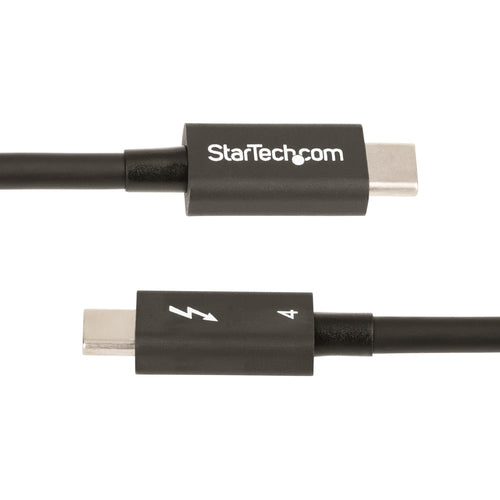 StarTech.com 1.6ft Thunderbolt 4 Cable - 40Gbps - 100W PD - 4K/8K Video - Intel-Certified Thunderbolt Cable - Compatible w/USB 4/Thunderbolt 3/USB 3.2/USB Type-C/DisplayPort