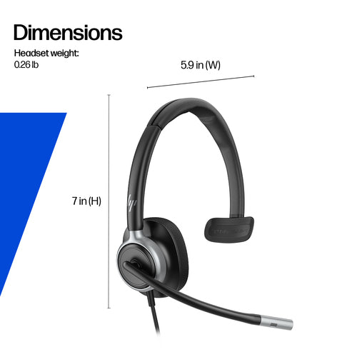 HP Poly Mission 625 Stereo USB Wired Headset