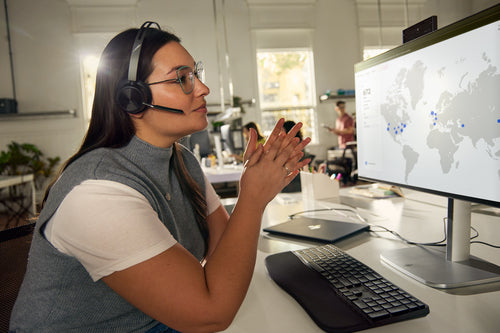 HP Poly Voyager Focus 2 Microsoft Teams Certified USB-C-C Headset +USB-C/A Adapter