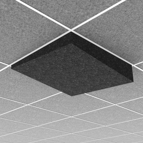 Middle Atlantic Products Ori Acoustic Ceiling Tile in Charcoal Gray, Dynamic Slope 1, 15/16" Layin