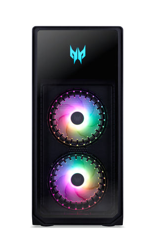 Acer Predator PO5-655 Intel® Core™ i7 i7-14700F 16 GB DDR5-SDRAM 2 TB HDD NVIDIA GeForce RTX 4070 Ti Windows 11 Pro Desktop PC Black