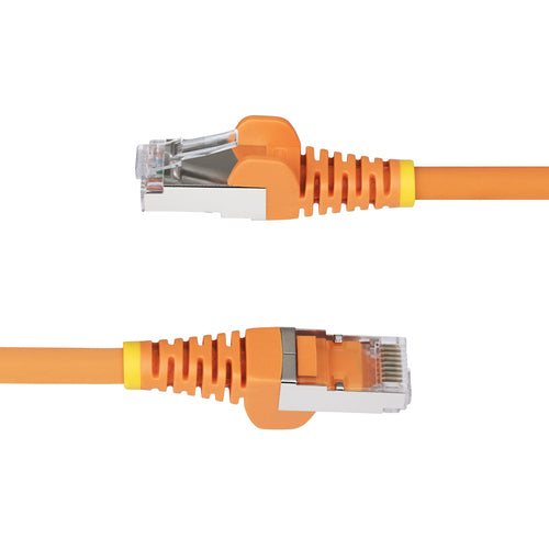 StarTech.com 6ft Orange CAT6a Ethernet Cable, Snagless RJ45, 10GbE, 100W PoE++, S/FTP, LSZH, 27AWG Pure Bare Copper Wire, 500MHz, Shielded Network Patch Cord w/Strain Reliefs, Individually Tested/ETL Verified