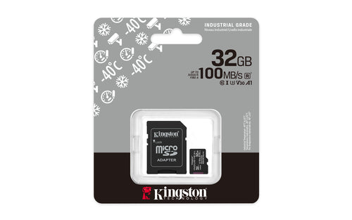 Kingston Technology 32GB microSDHC Industrial C10 A1 pSLC Card + SD Adapter