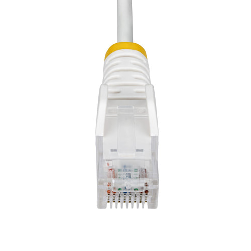 StarTech.com 5ft White Slim CAT6 Ethernet Cable, Snagless, 100W PoE, UTP, LSZH, 28AWG Pure Bare Copper Wire, Slim RJ45 Network Patch Cord w/Strain Reliefs, Individually Tested