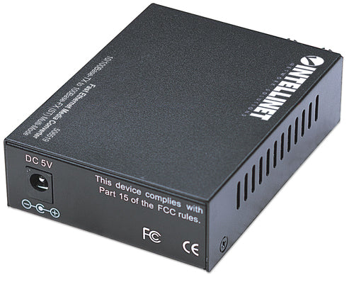Intellinet Fast Ethernet Media Converter, 10/100Base-Tx to 100Base-Fx (ST) Multi-Mode, 2 km (1.24 mi)